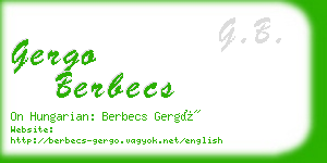 gergo berbecs business card